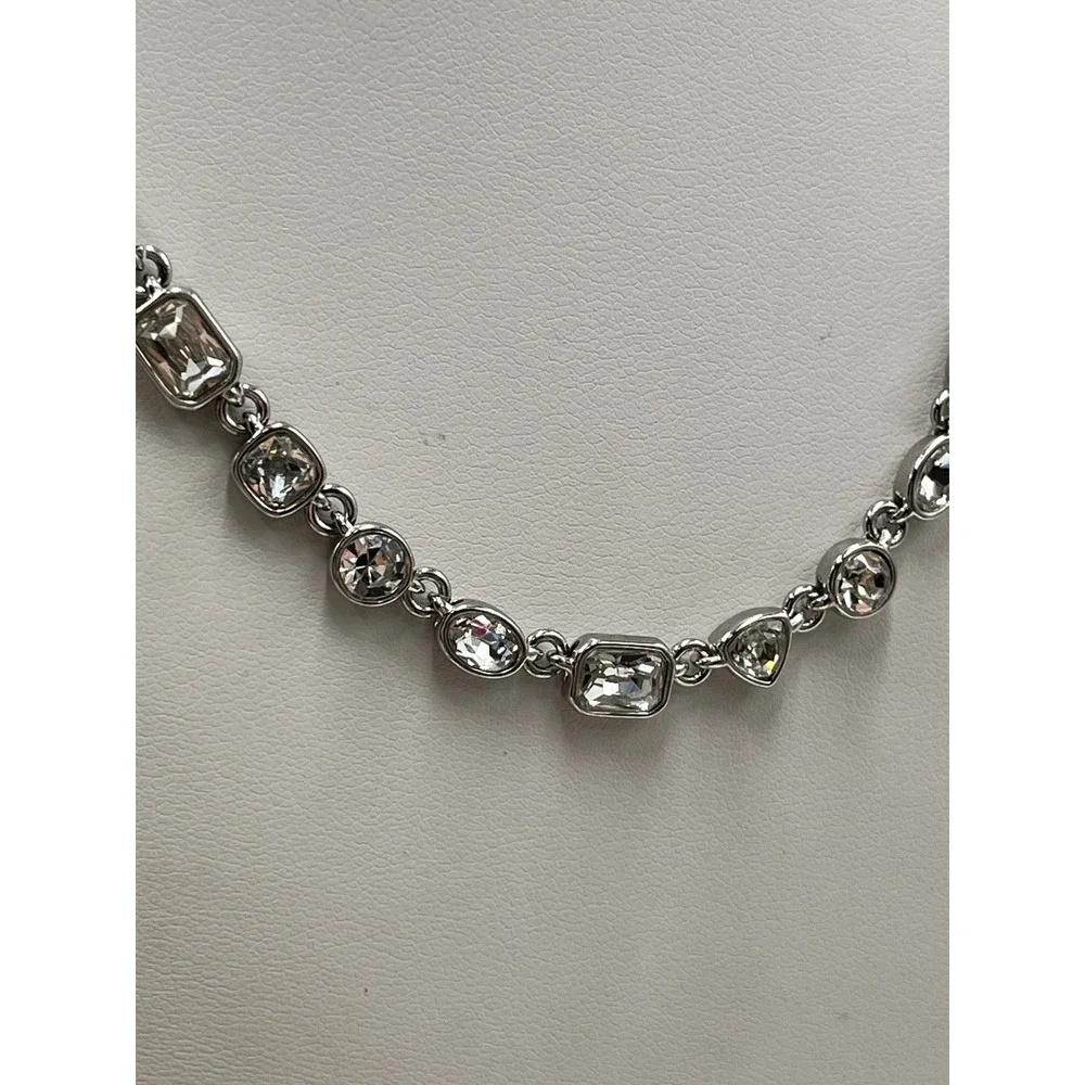 J. Crew Crystal Station Bezel Set‎ Oval round Pear Cut Multi-shape Necklace New